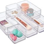 STORi SimpleSort 6-Piece Stackable Clear Drawer Organizer Set | Multi-size Trays | Small Makeup Vanity Storage Bins and Office Desk Drawer Dividers | Made in USA